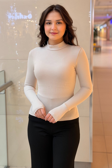 Mahal Casual Dik Yaka Cotton İçlik Body