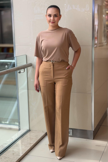 İpekyol Metal Aksesuarlı Straight Fit Pantolon