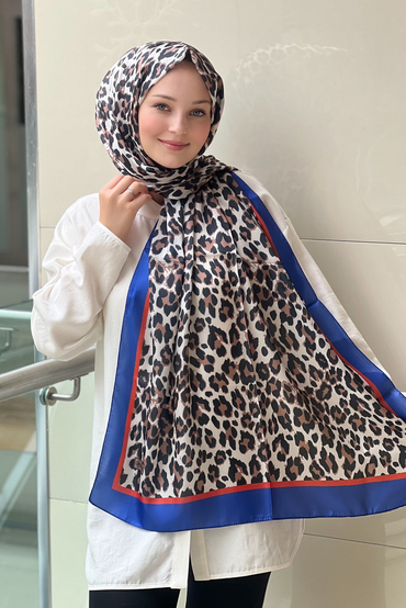 Siyane İpeksi Leopar Vual Şal