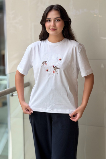 İpekyol Monogram Nakışlı Tişört