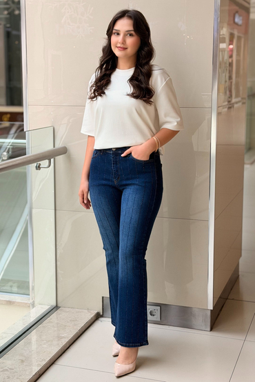 Mahal Cascade Denim Pantolon