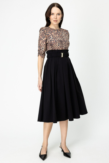 On Fashion Midi Boy Paraşüt Kumaş Elbise