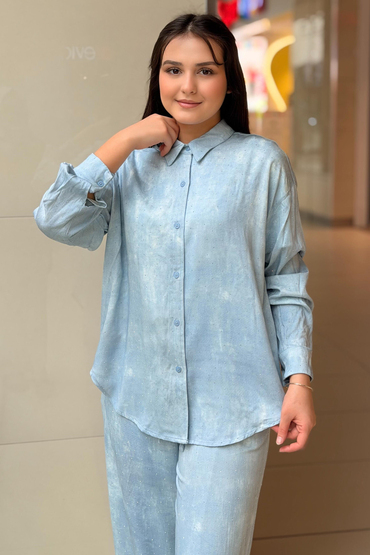Twist Hotfiz Baskılı Oversize Gömlek