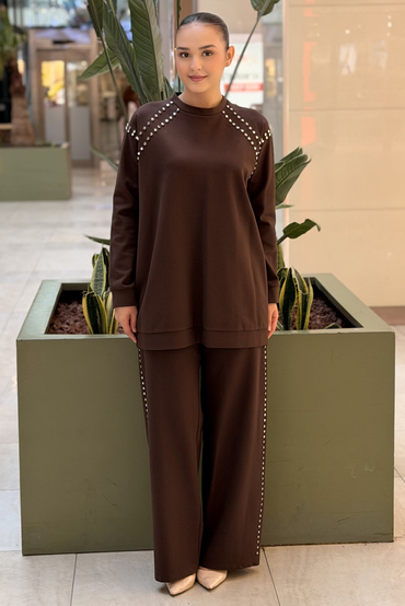 Ceremony Bluz Ve Pantolonu Çakma Detaylı Luna Takım