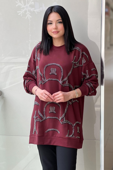 Ghisa Taş Desenli Tunik