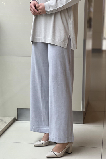 Missdalida 7002-23K Yüzde Yüz Yün Bol Paça Pantolon