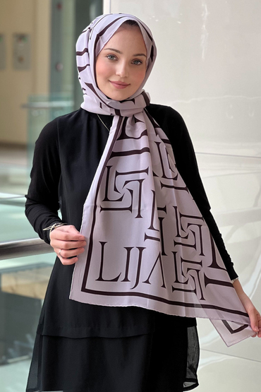Lija Çoklu Logo İpek Şal