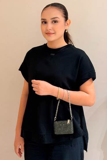 Mahal Bags Taşlı Kısa Zincirli Mini Cüzdan Çanta