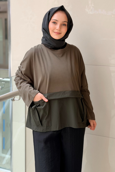 Ghisa Stoperli Torba Cepli Kumaş Mix Tunik