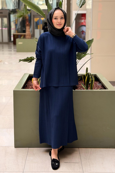 Nuss Fitilli Tunik Etek Merserize Takım