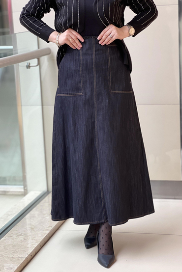 Ceremony Rivetli Denim Çan Etek