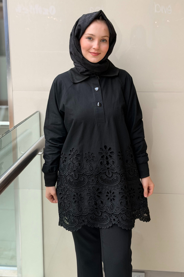 Fuat Gürşen Güpürlü Tunik