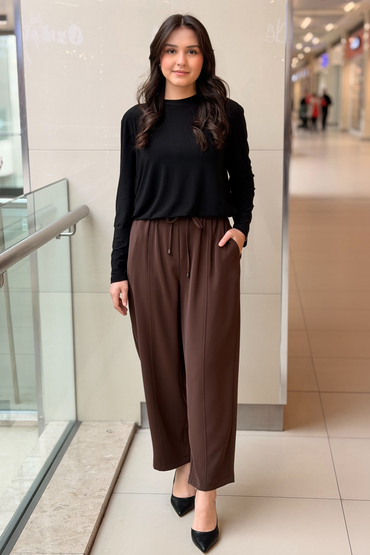 Sentez Elegance Beli Lastikli Dar Paça Pantolon