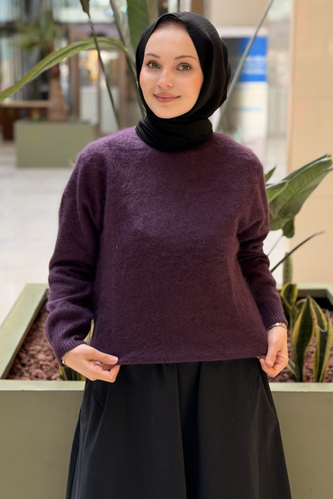 Tığ Triko Yün Kaşmir Ve İpek Karışımlı Bluz