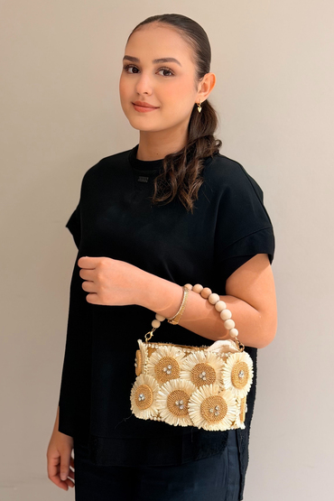 Mahal Bags Bambu El Tutma El İşleme Handmade Çanta