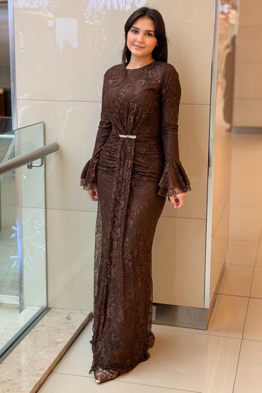 Fashion Night Lez Dantel Abiye Elbise