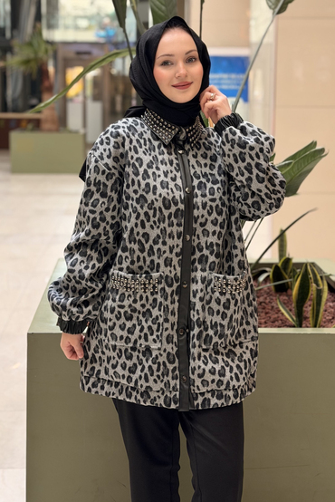 Ghisa Çakma Trok Detaylı Önden Çıtçıtlı Astarlı Ceket