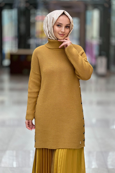 Missdalida Yanları Düğmeli Selanik Tunik