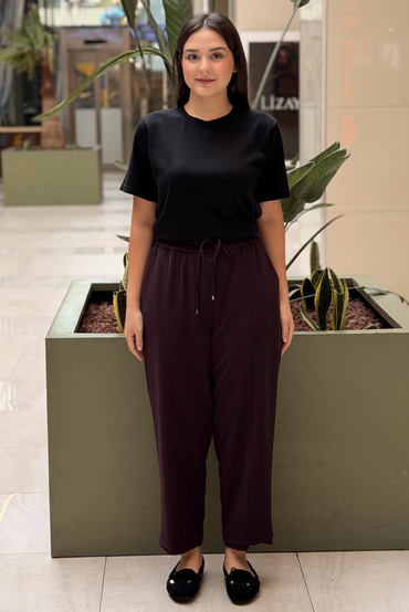 Sentez Elegance Beli Lastikli Dar Paça Pantolon