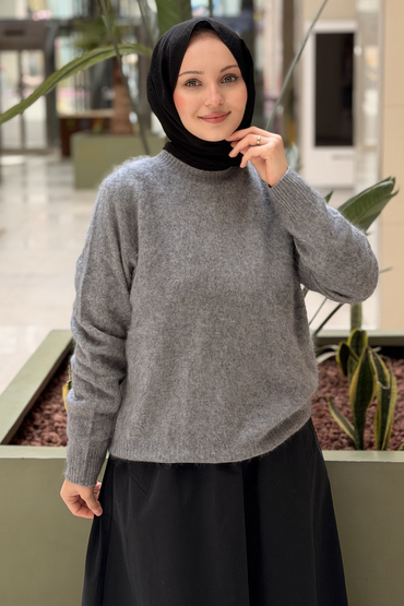 Tığ Triko Yün Kaşmir Ve İpek Karışımlı Bluz