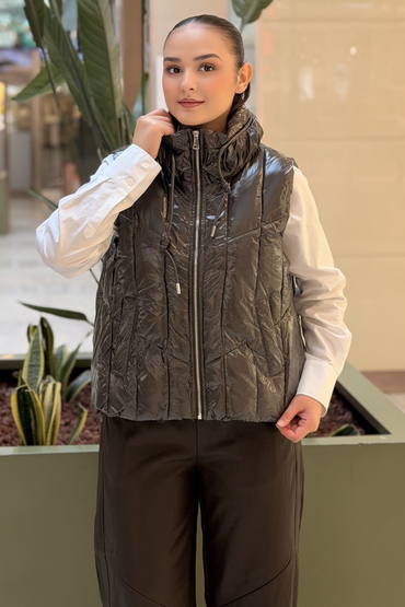 Twist Parlak Yüzeyli Puffer Yelek
