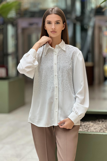 On Fashion Taş Detaylı Gömlek