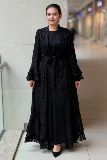 Matex İçli Dışlı Yakma Abaya İkili Takım