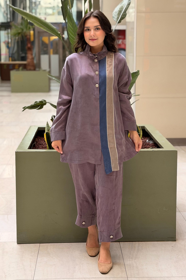 Ghisa Colorblock Şerit Detaylı Tunik Pantolon Takım