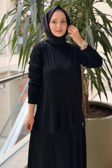 Missdalida Kalın Fitilli Beli Lastikli Tunik