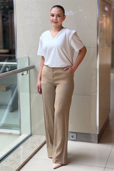 İpekyol Nervür Dikişli Wide Leg Pantolon