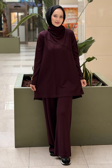 Kahma Balıkçı Yaka Triko Tunik Pantolon Takım