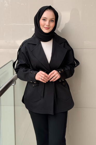 Missemramiss Virelle Kısa Trençkot