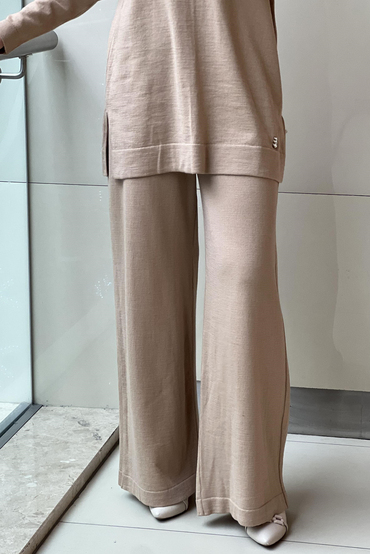 Missdalida 7002-23K Yüzde Yüz Yün Bol Paça Pantolon