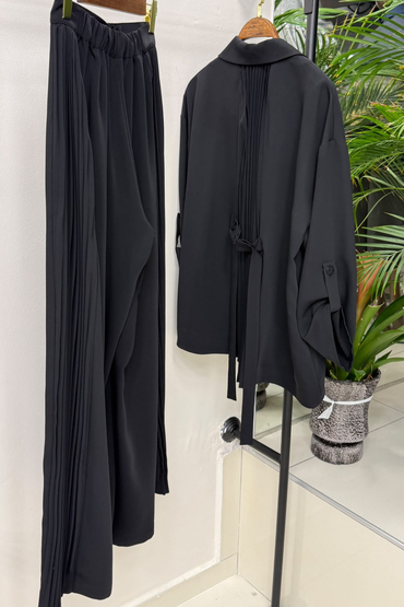 Kahma Pilise Detaylı Ceket Pantolon Takım