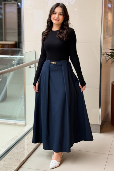 Ghisa İnce Kemerli Etek