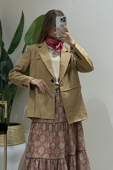 İpekyol Patchwork Efektli Blazer Ceket