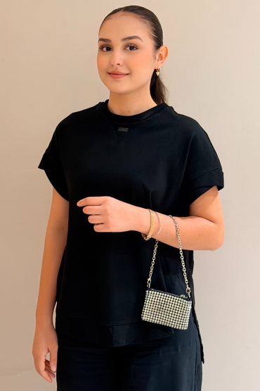 Mahal Bags Taşlı Kısa Zincirli Mini Cüzdan Çanta