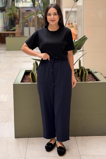 Sentez Elegance Beli Lastikli Dar Paça Pantolon