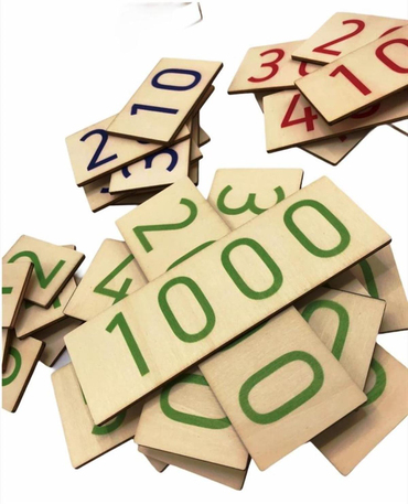 Ahşap Sayı Kartları ( Küçük Boy )