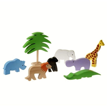 Ahşap Vahşi Hayvan Seti