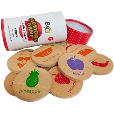 Bee Smart Memory Game Fruits - Ahşap Meyveler