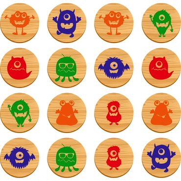 Bee Smart Memory Game Monsters - Ahşap Canavarlar