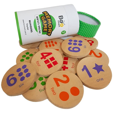 Bee Smart Memory Game Numbers - Ahşap Sayılar