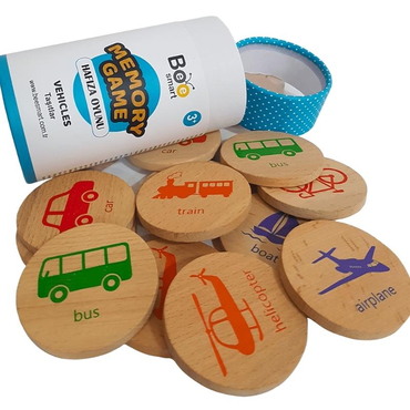 Bee Smart Memory Game Vehicles - Ahşap Araçlar