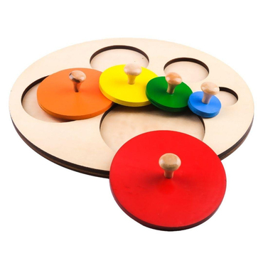 Beş Renkli Yuvarlak Puzzle