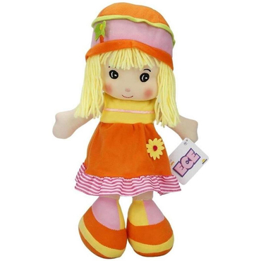 Bez Bebek Şapkalı Çiçekli Elbise 35 cm