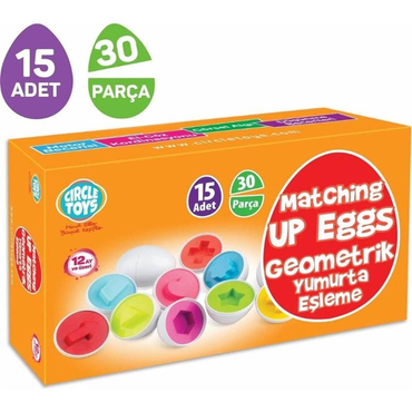 Circle Toys  Kutulu 15'li Geometrik Yumurta