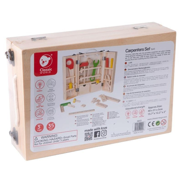 Classic World Ahşap Marangoz Çantası 35 parça