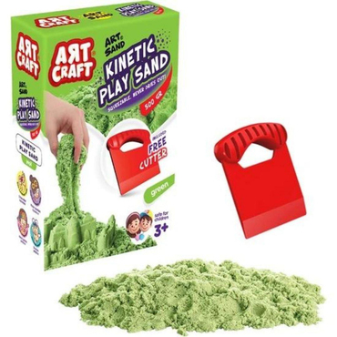 Dede Aksesuarlı Yeşil Kinetik Oyun Kumu 500 gr 