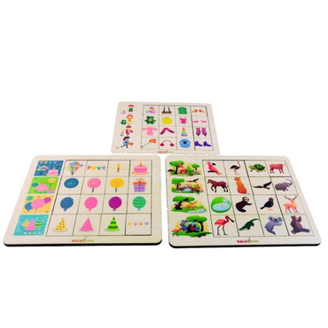 Kodlamaya Giriş 3’lü İlişkiler Giysiler,Doğa,Doğum Günü Puzzle Set